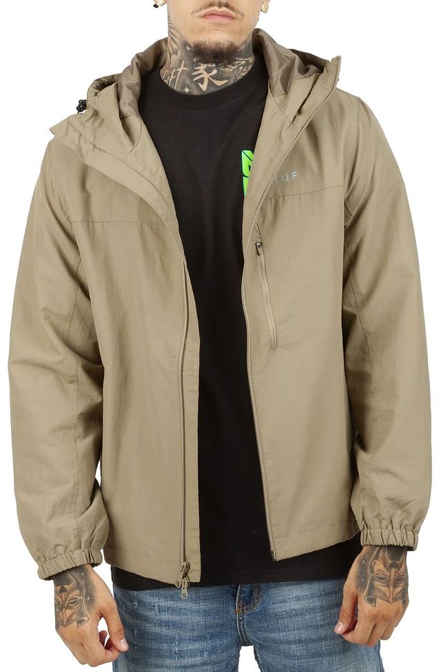 HUF ESSENTIALS ZIP STANDARD SHELL JACKET | Arden Fair