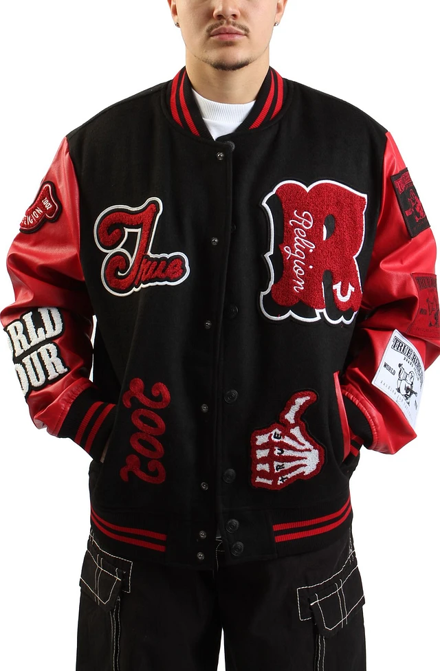 TRUE RELIGION / PU PATCH LOGO JACKET