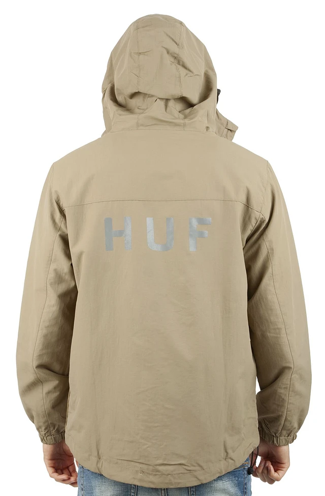 商品画像：HUF essentials zip shell jacket in black | ASOS 1
