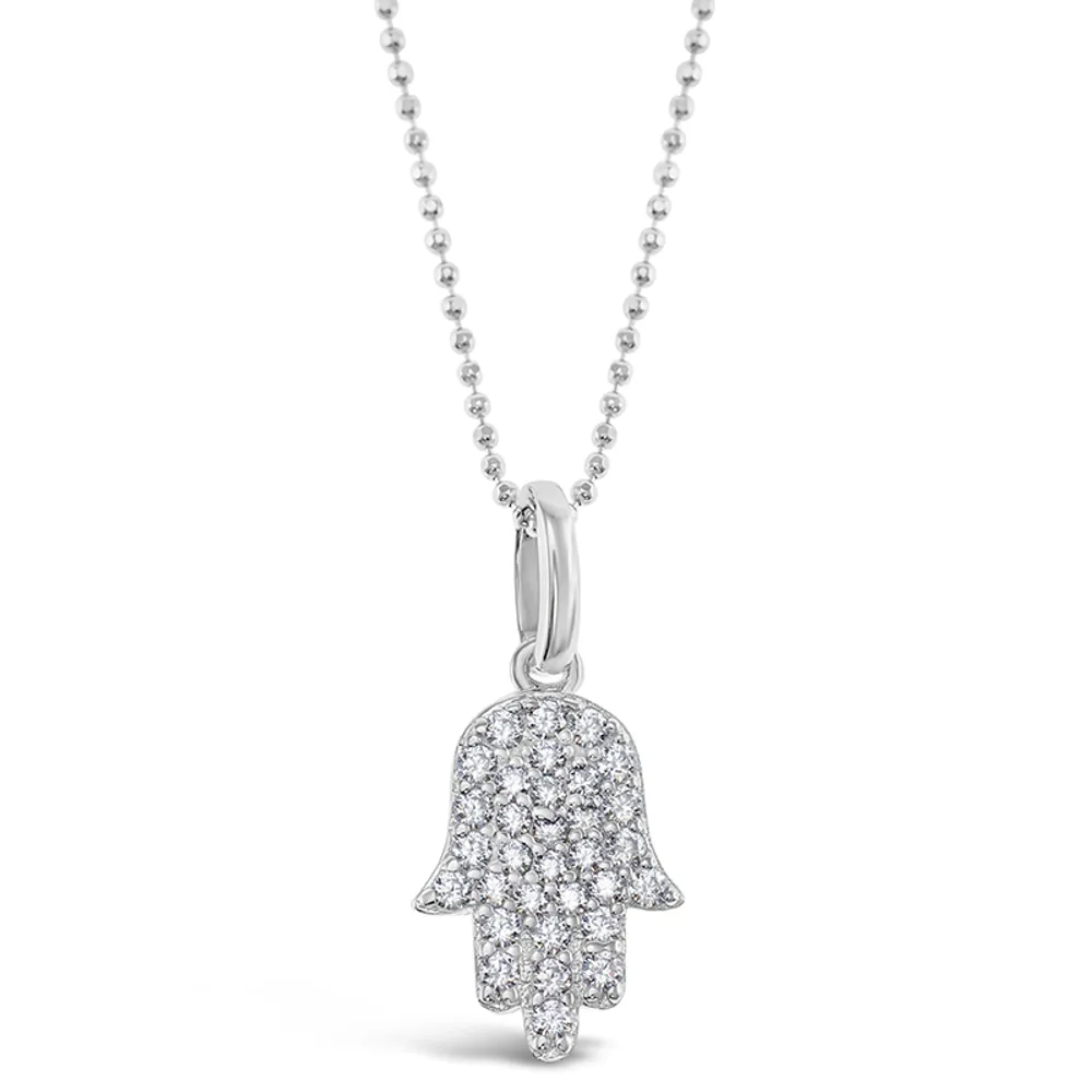 Bitter Sweet Jewellery Sterling Silver Cubic Zirconia Hamsa