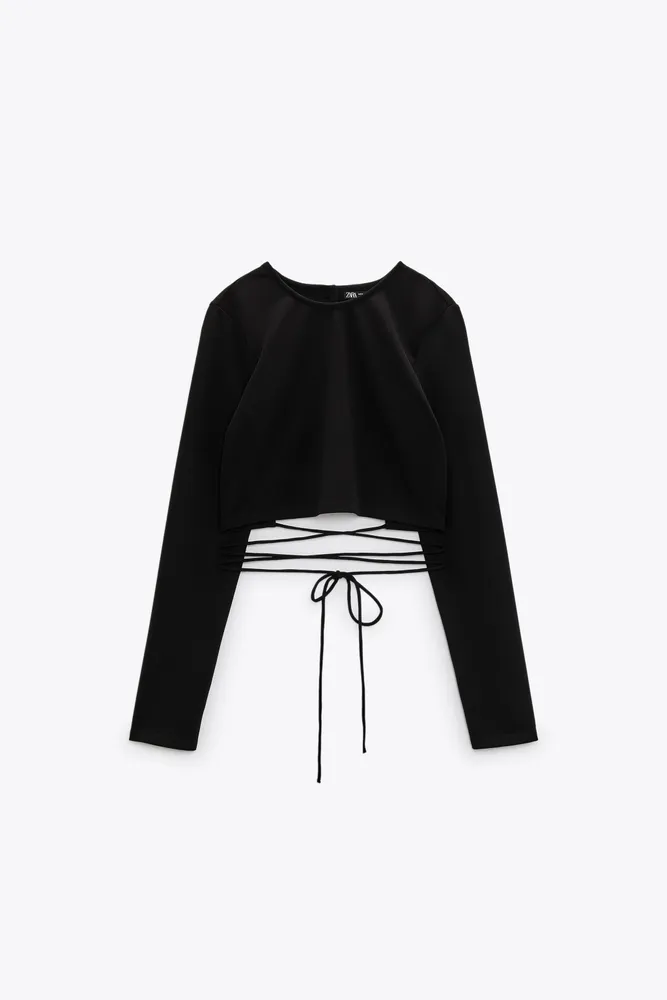 Zara CROP TOP WITH BOW Mall of America®