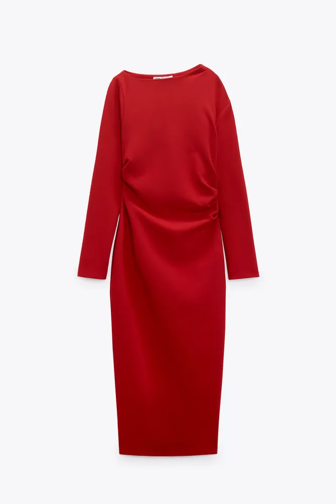 draped sheath dress zara