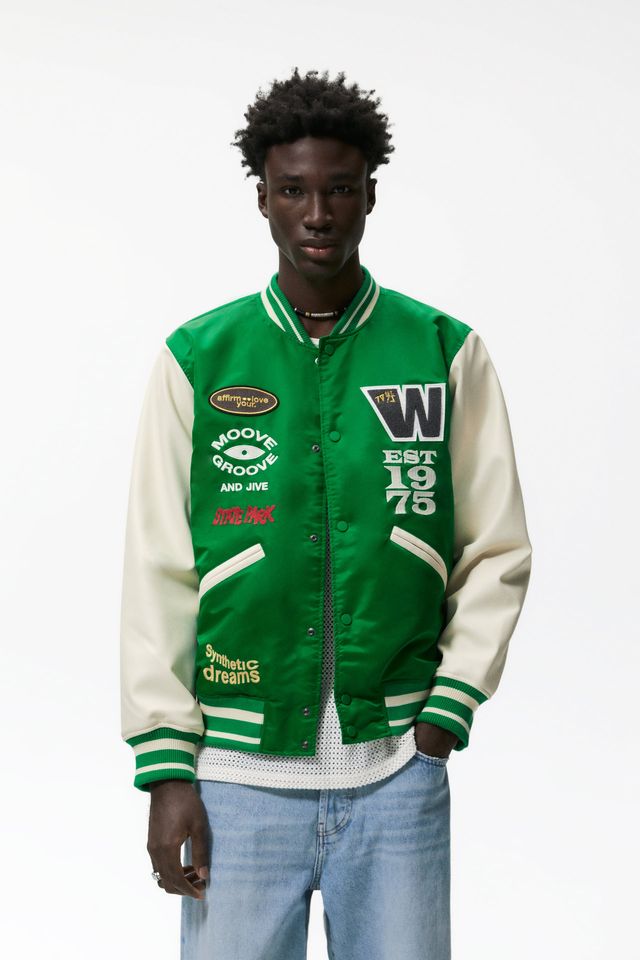 Zara Varsity Jacket Green atelieryuwa.ciao.jp