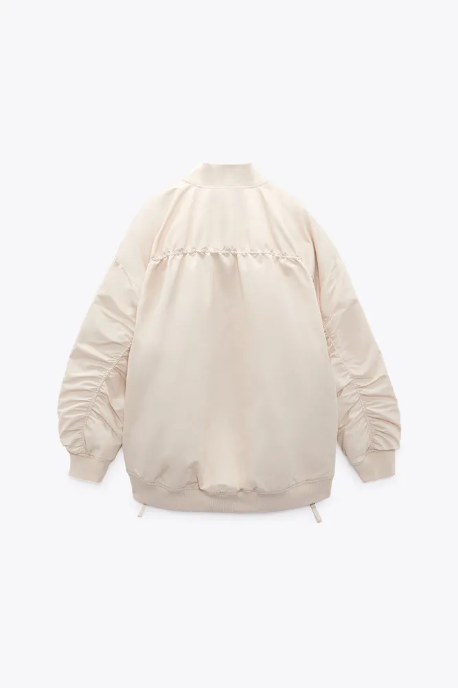 Zara WATER REPELLENT OVERSIZED BOMBER Yorkdale Mall