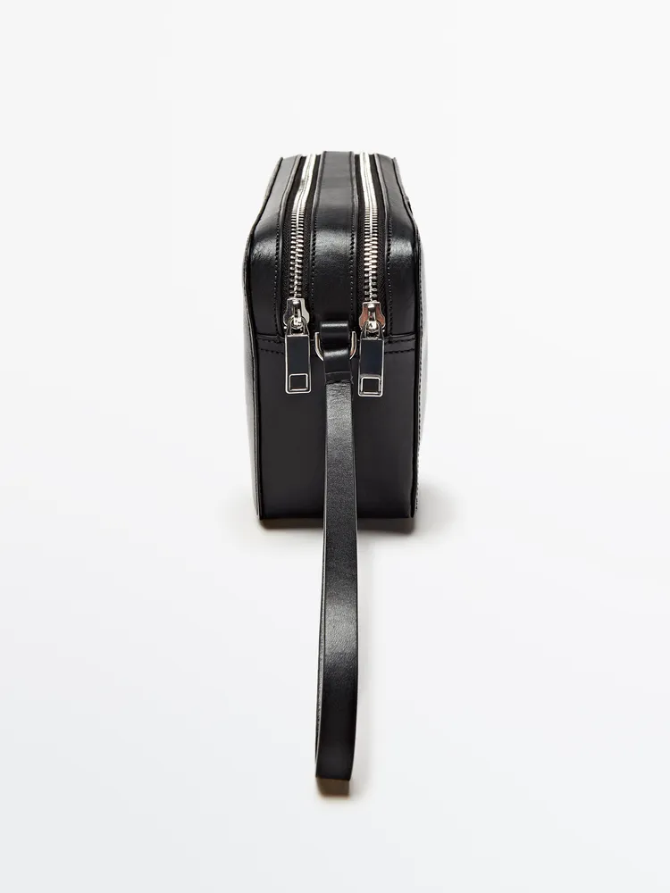 Zara Leather toiletry bag with embossed detail Mall of America®