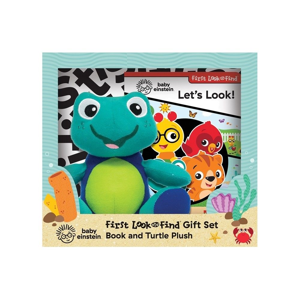 Pi Kids Baby Einstein Lets Look! First Look and Find Gift Set Book and Turtle Plush by Pi