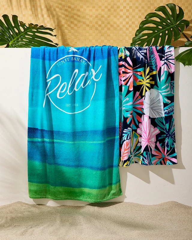 Tommy Bahama Pool Beach Towel Tropical 2024 Pineapple Relax