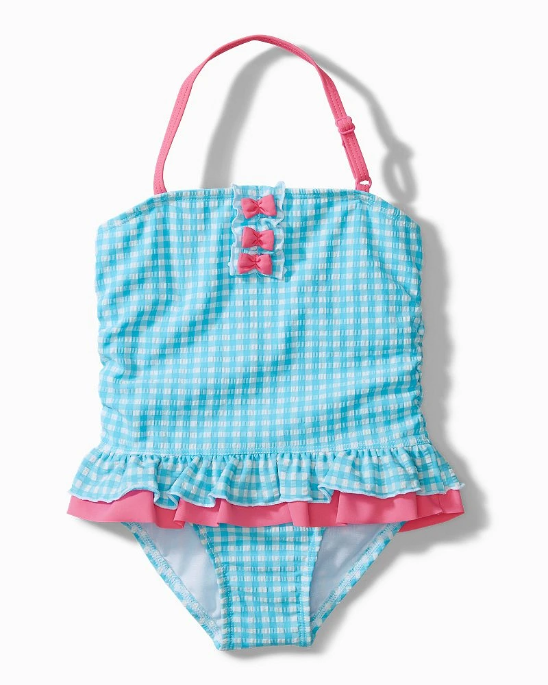 Tommy bahama gingham swimsuit hotsell
