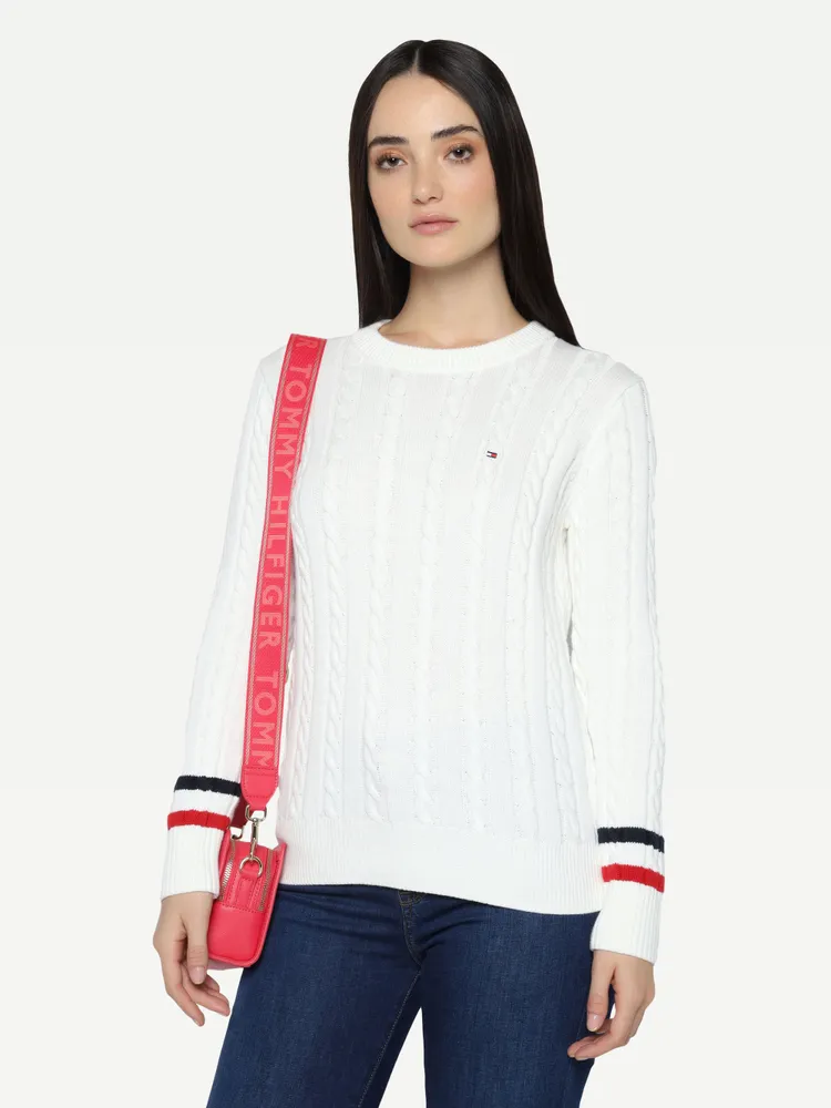 Suéter blanco tommy online hilfiger