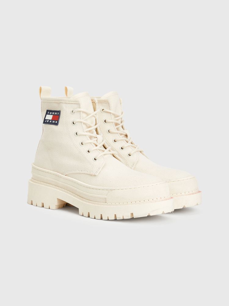 BOTAS TOMMY JEANS DE CORDONES CON SUELA GRUESA DENTADA MUJER