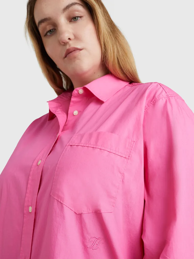 Camisa rosa best sale tommy hilfiger mujer