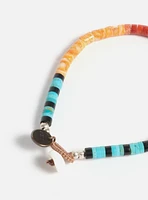 Mikia Heishi Beads Bracelet in Spiny Oyster/Sponge Coral/Turquoise ...