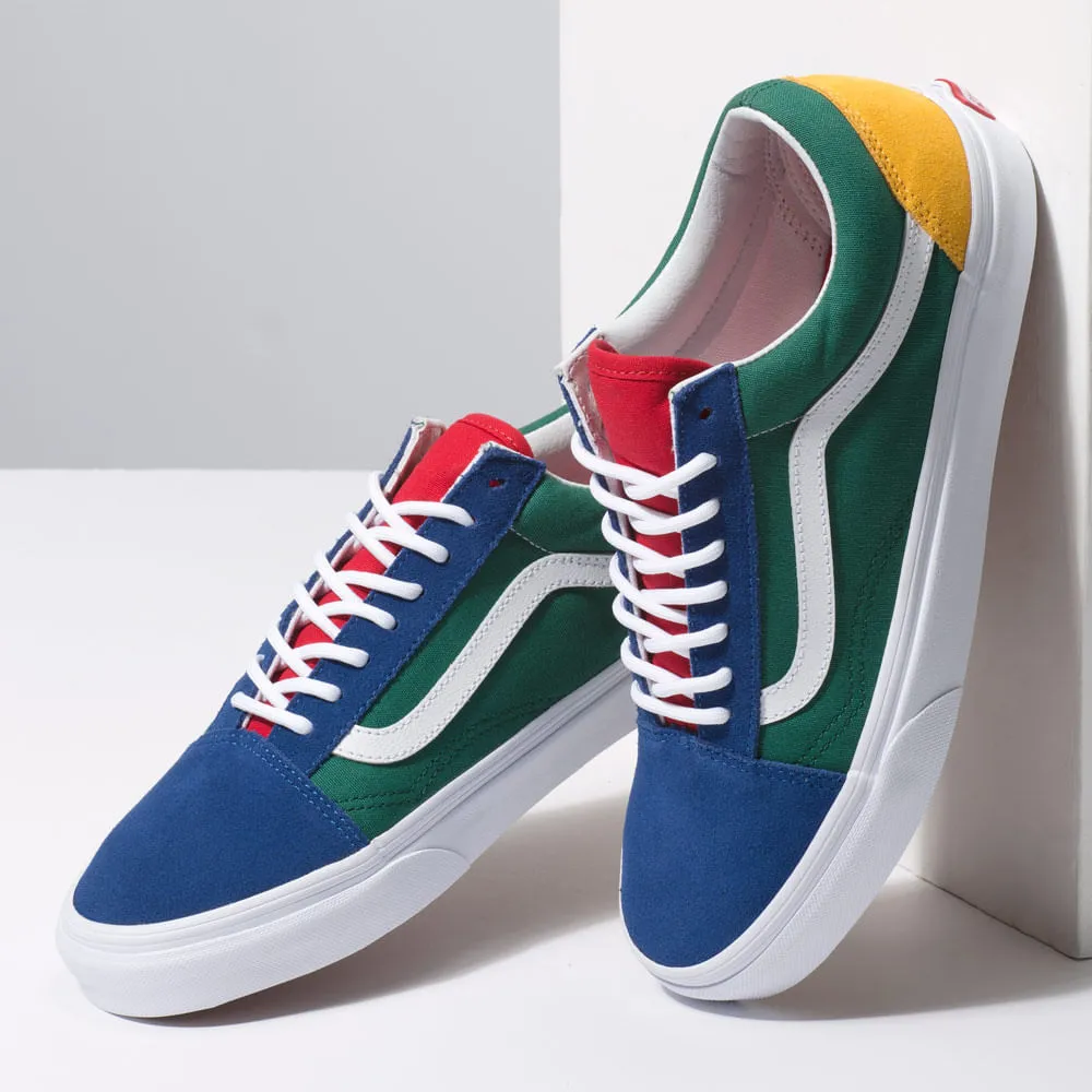 Vans verdes con online azul