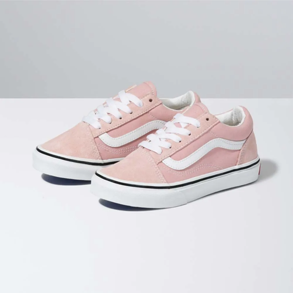 Vans rosa hot sale de couro