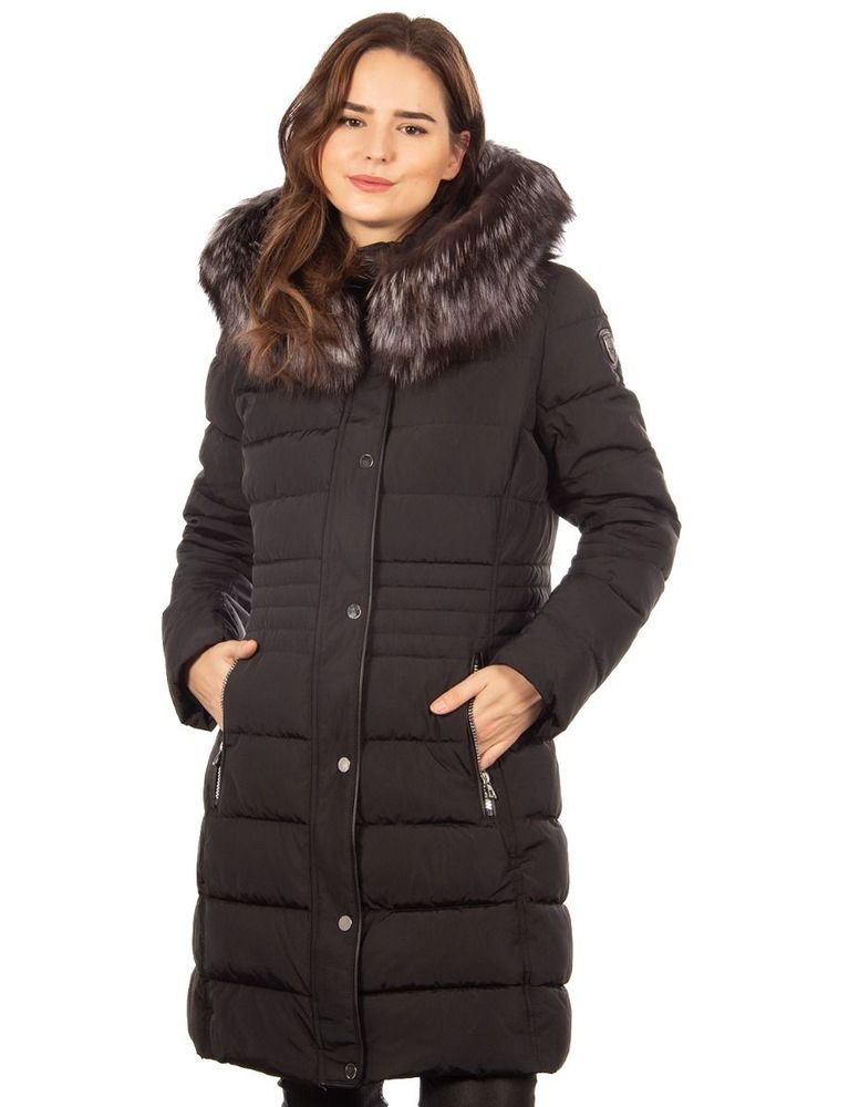 Coats Co Long quilted coat by Froccella (844-MIA-21 | Bayshore