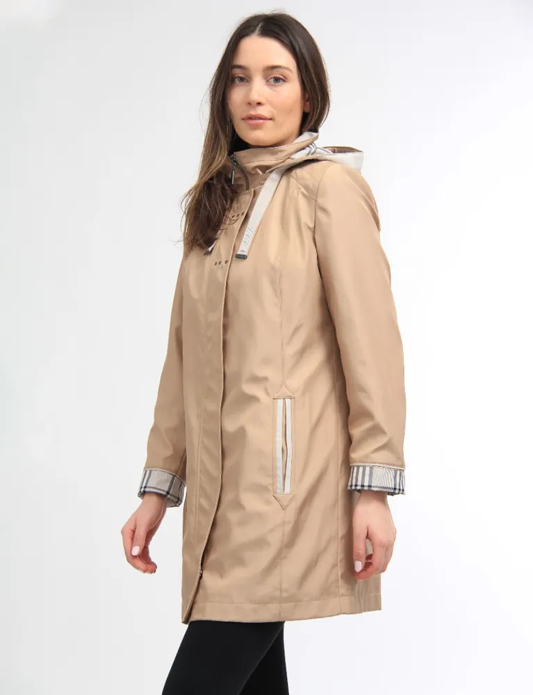 Ladies raincoat with cheap zip out lining