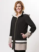 Coats Co Colour block rain jacket by Jones New York 988