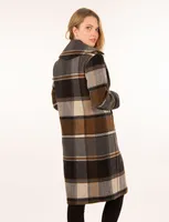 Kensie discount plaid coat