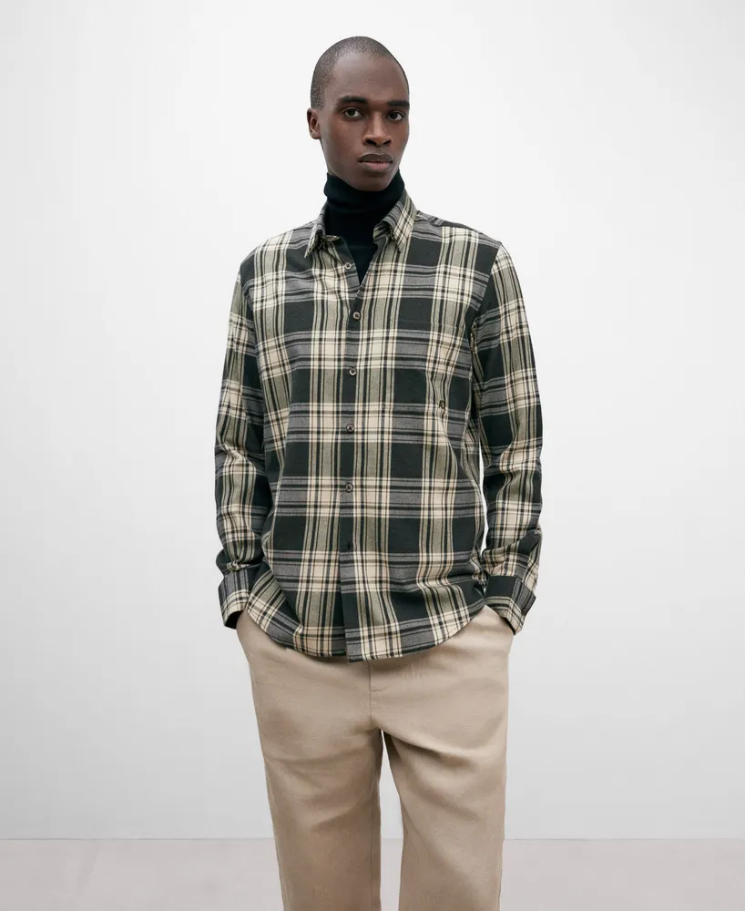 Camisa verde a cuadros store