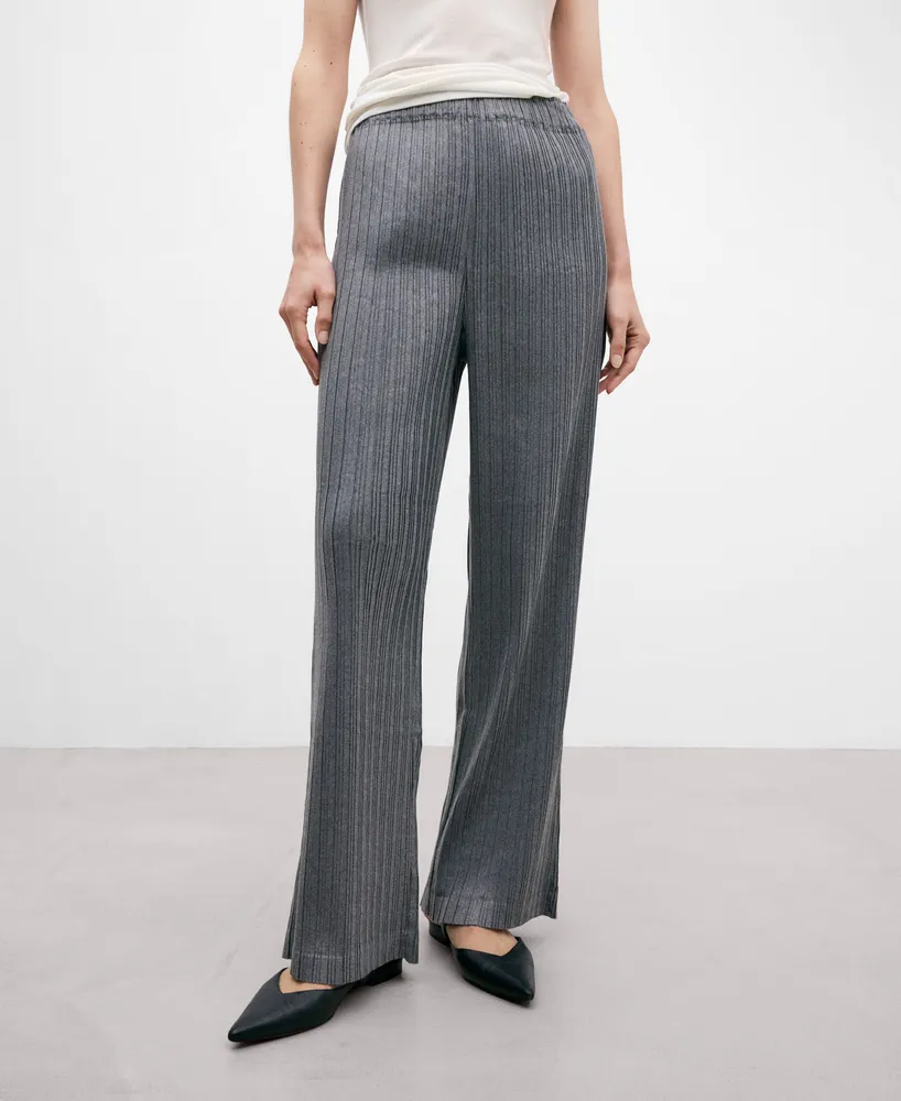 Pantalon large gris discount