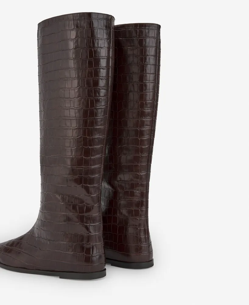 Botas ca a alta piel responsable mujer
