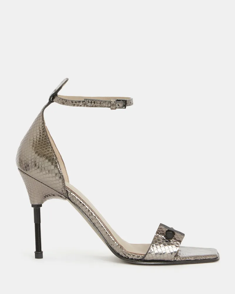 Gunmetal gray shop sandals