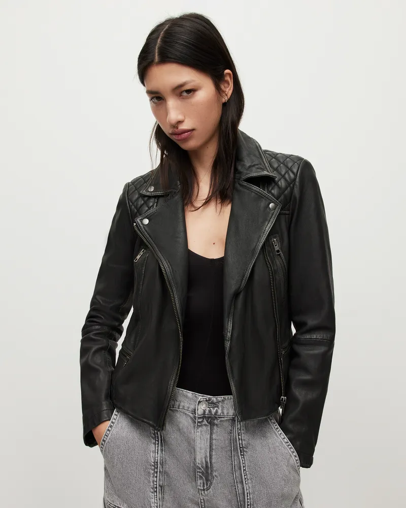 格安SALEスタート！ 【美品】オールセインツ LUNA LEATHER BIKER 黒 M