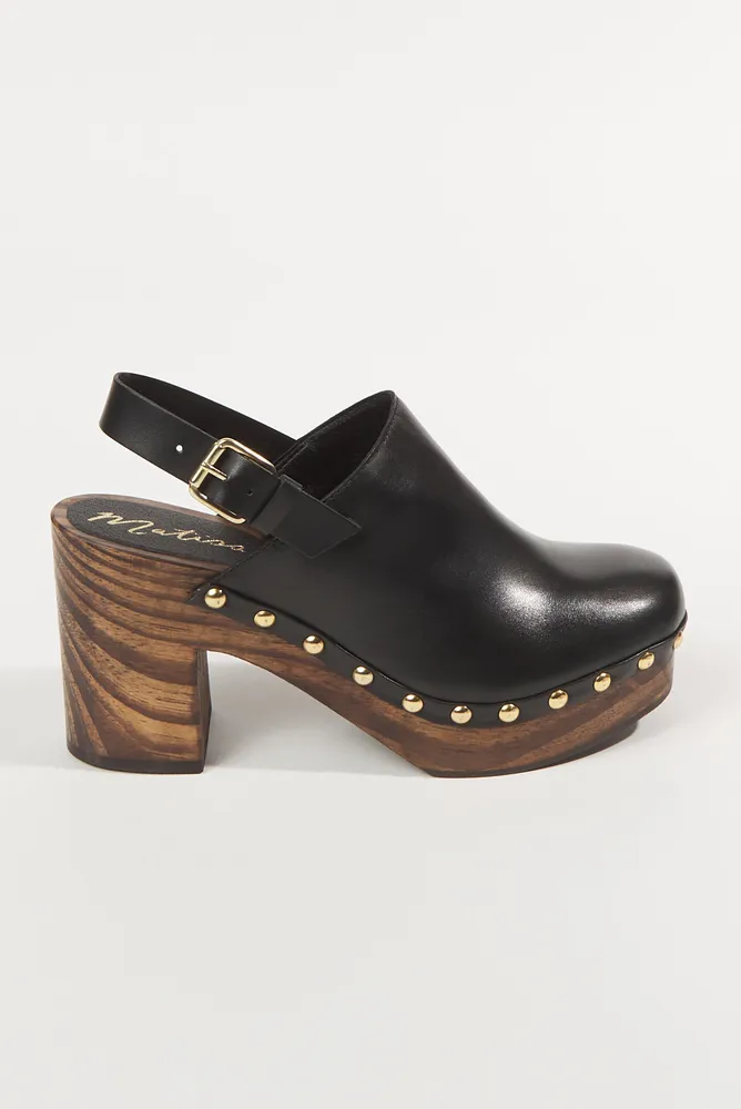 Studded clog heels sales