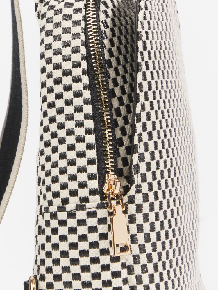 Checkered outlet sling bag