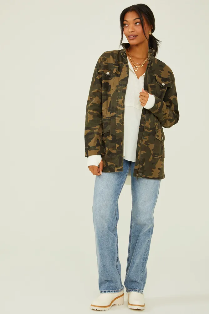 Michael kors camo jacket dillards hotsell