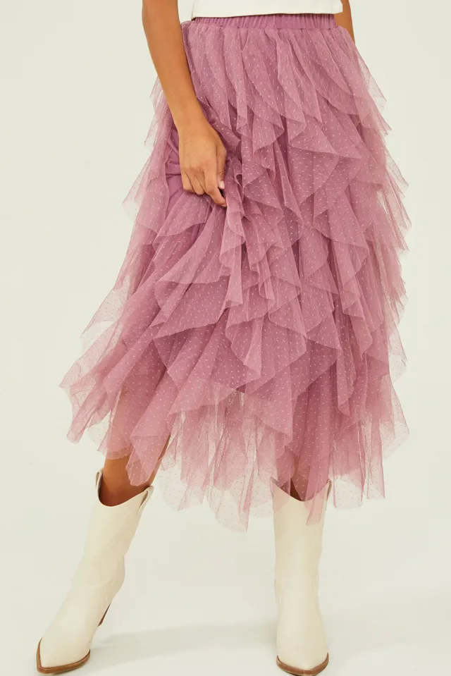 Waterfall tulle deals skirt