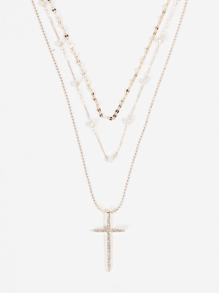Layered religious deals necklace