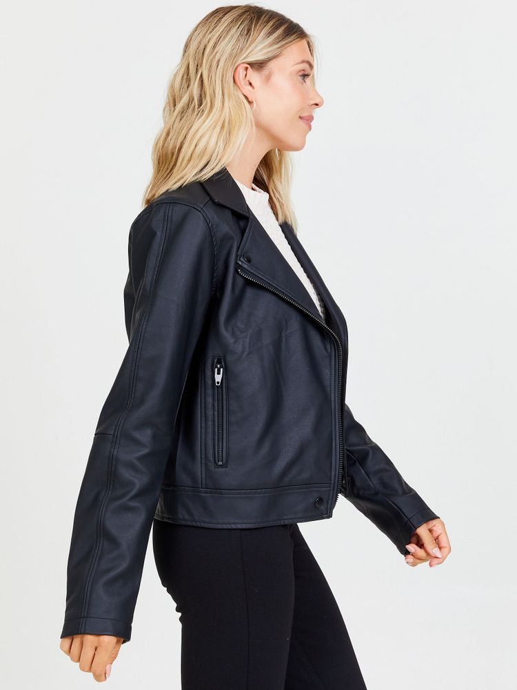 Double A Brianna Oversized Leather Jacket Red main image 1