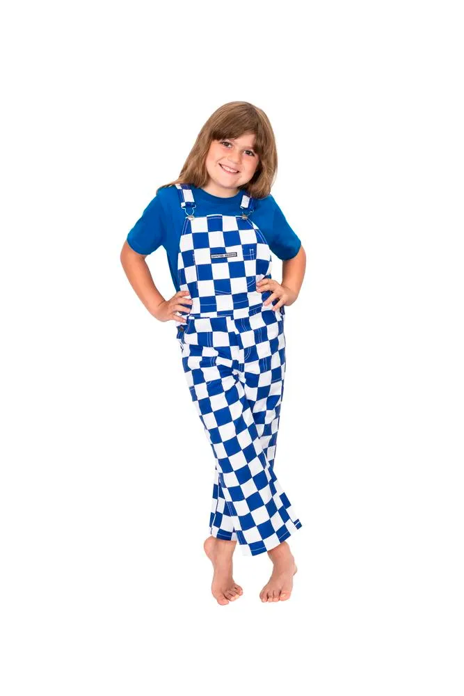 Cats | Blue And White Checkerboard Toddler Game Bibs Alumni Hall