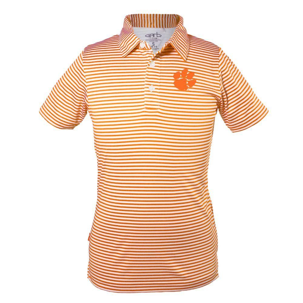 Clemson shop striped polo