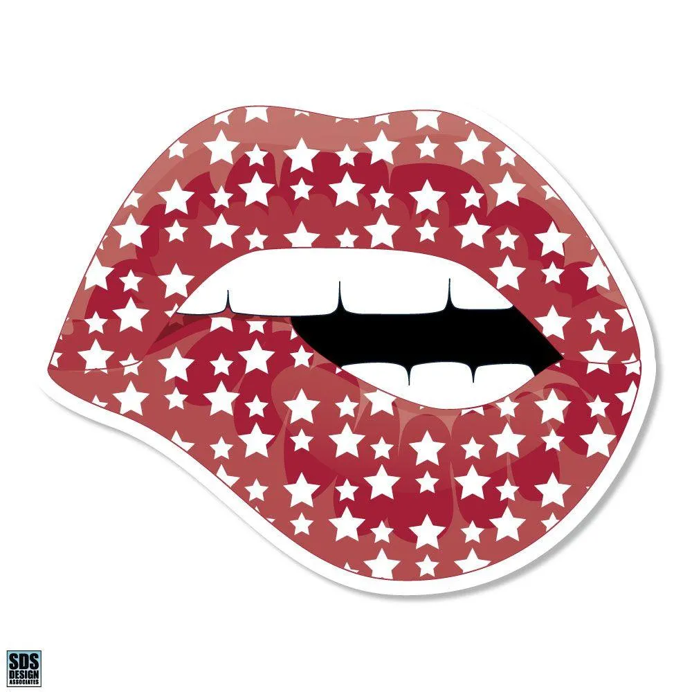 Ahs | Seasons Design Crimson And White Star Lips 3 Decal | Alumni Hall