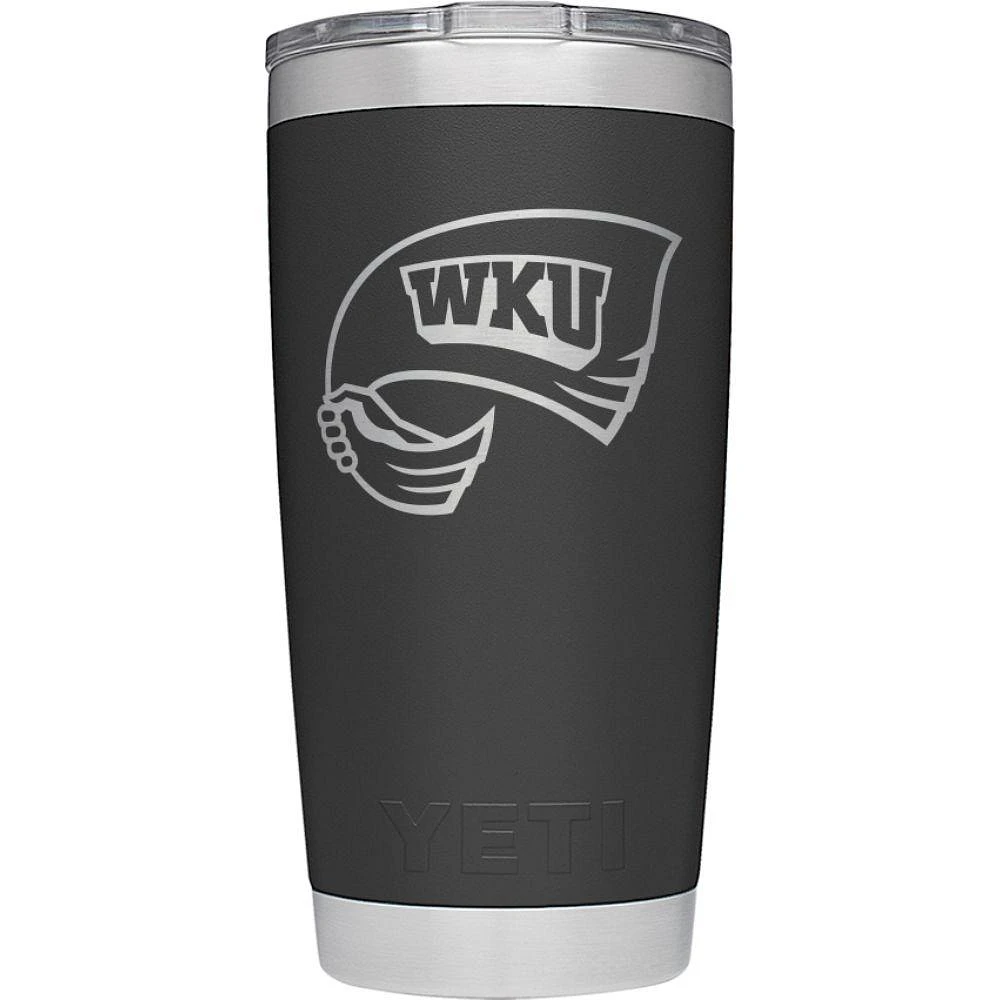 Alumni Hall Wku Western Kentucky Yeti 20oz Black Powder Coated Rambler Alumni Hall The