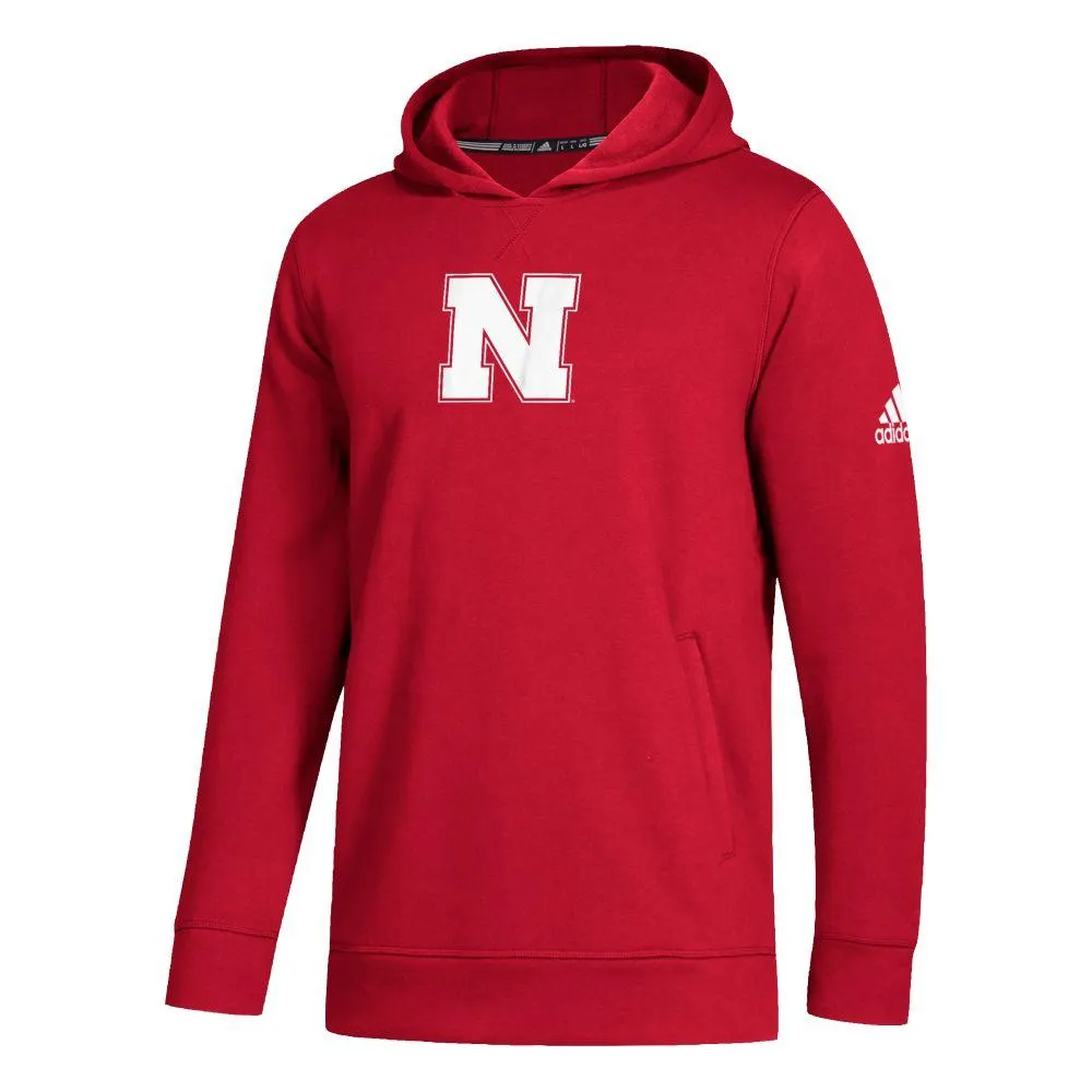 Alumni Hall Huskers Nebraska Adidas Youth Fleece N Logo Hoodie