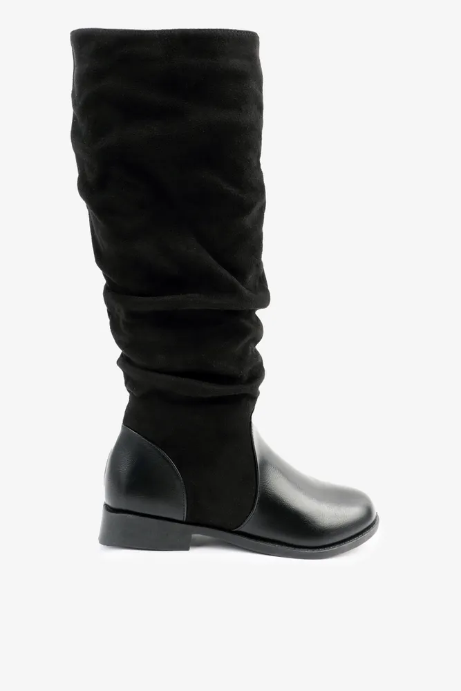 Ruched on sale suede boots