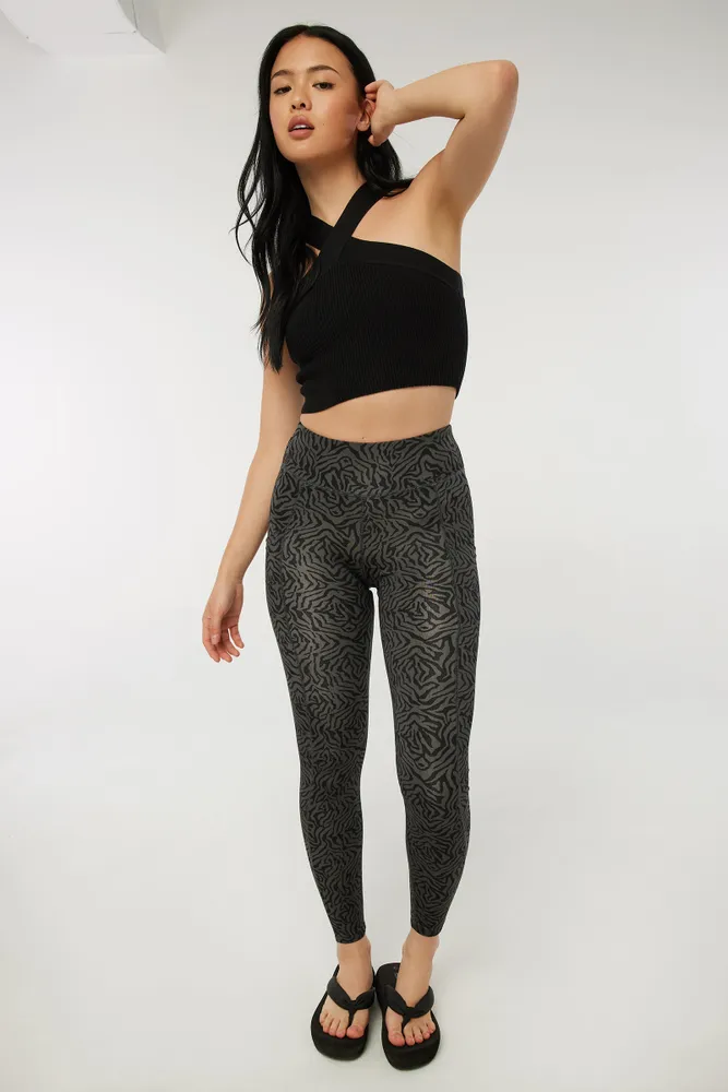 Polyester and spandex leggings top