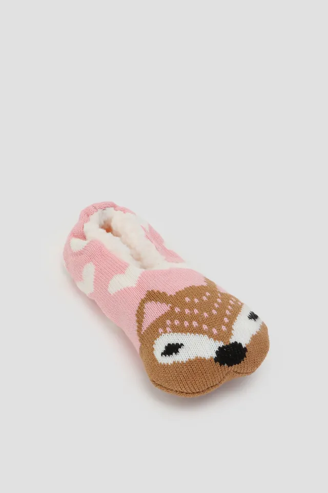 Pink sales fox slippers
