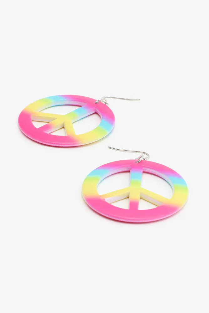 Ardene Peace Sign Earrings Stainless Steel Kingsway Mall