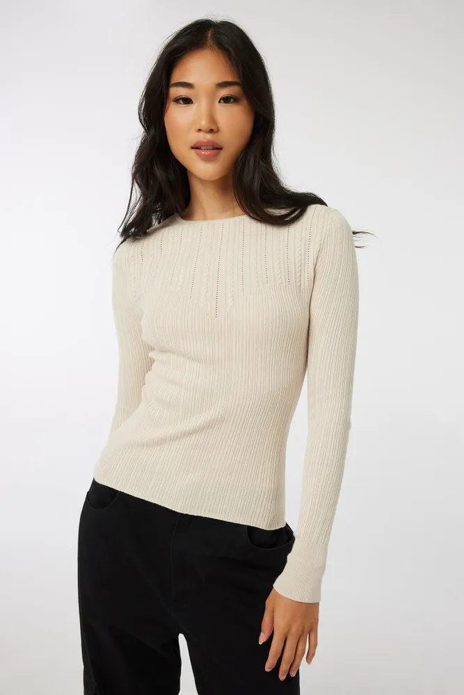 Polyester knit 2025 sweater