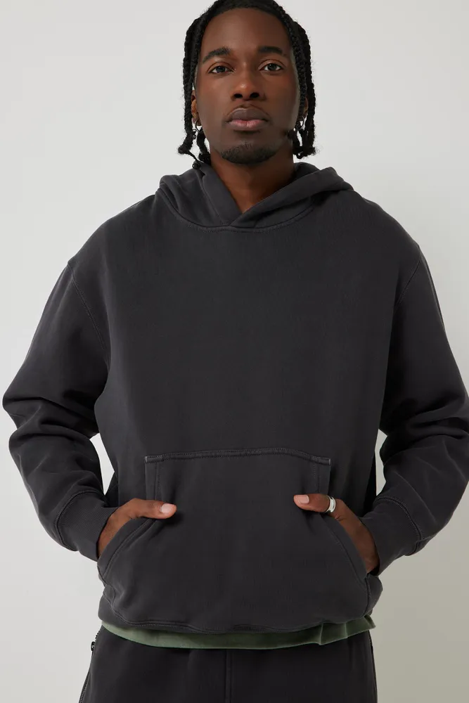 Solid black hoodie hot sale mens