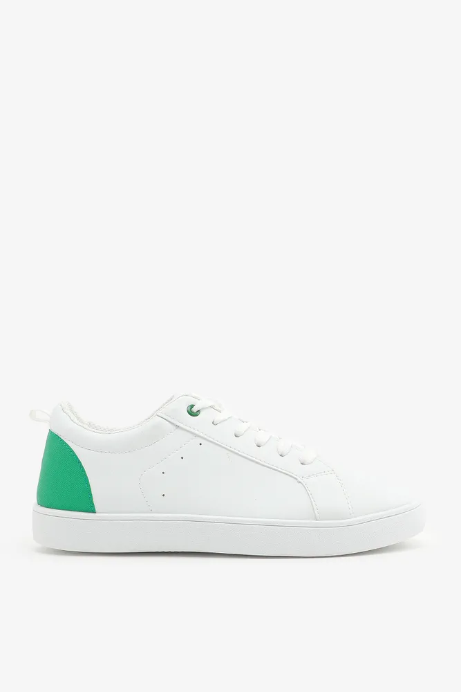 Faux leather tennis shoes store