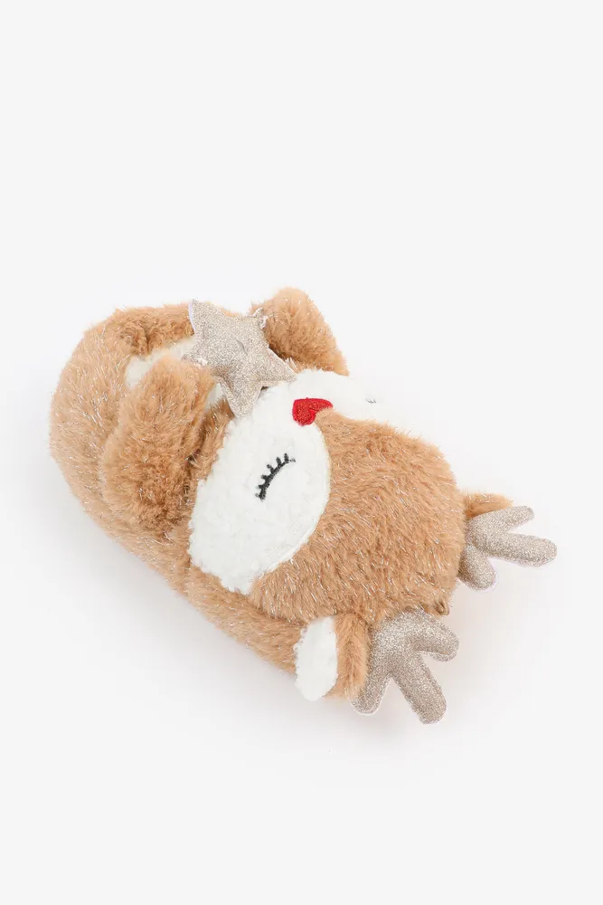 Plush sales animal slippers