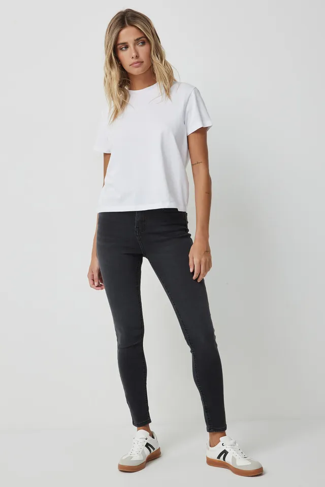 Ardene High Rise Jeggings in Size Polyester Cotton Elastane