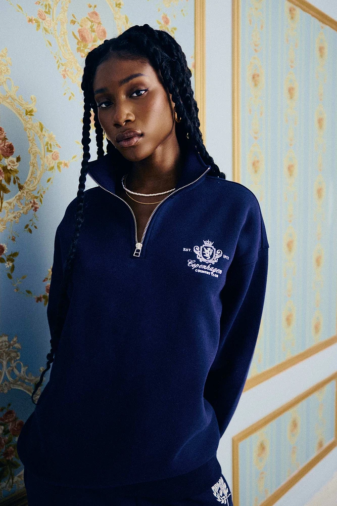 Blue polo sweatshirt hotsell