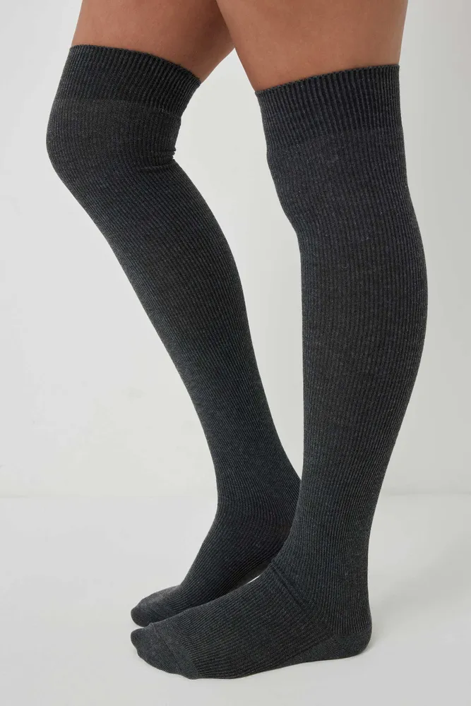 Ribbed over the hot sale knee socks