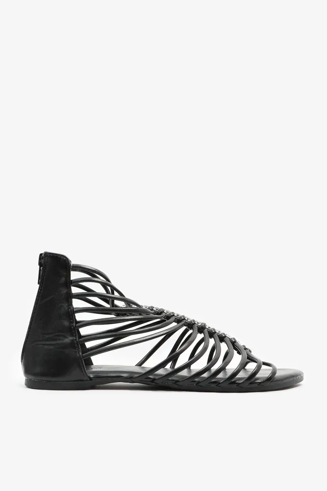 Rubber gladiator sandals top